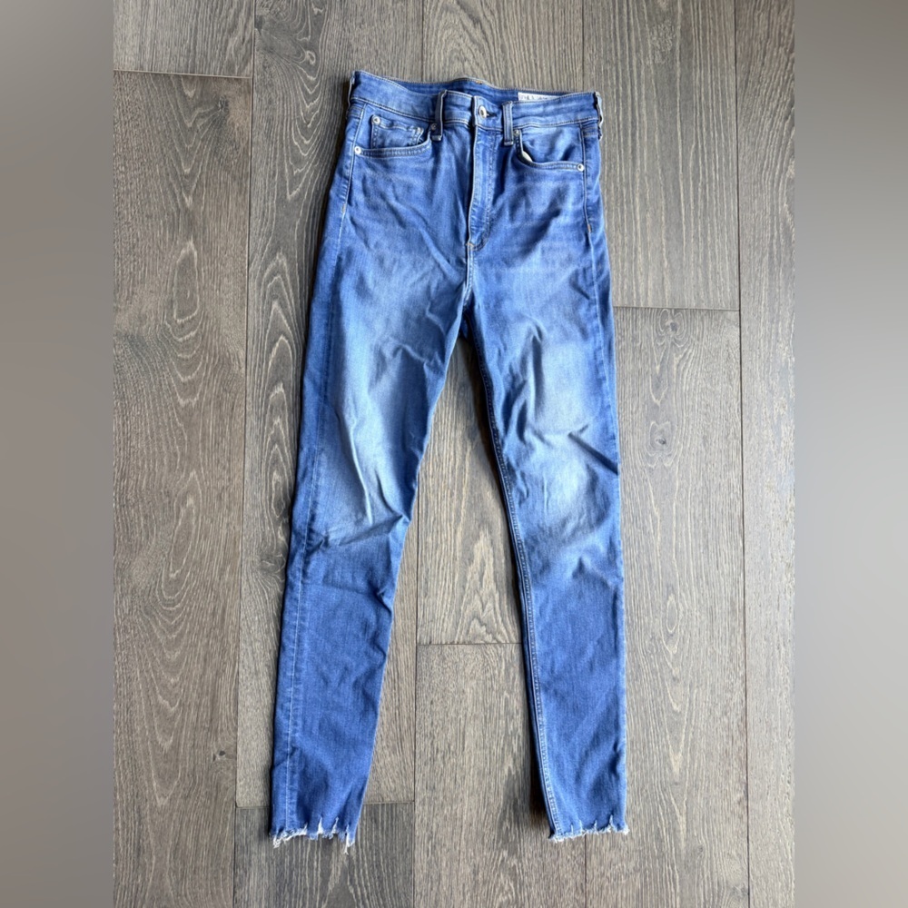 rag & bone Nina High Rise Ankle Skinny Jeans in Flint Wash Size 27